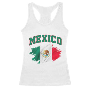 Retro Vintage Mexico Flag Racerback Tank Top Mexican Pride Gift
