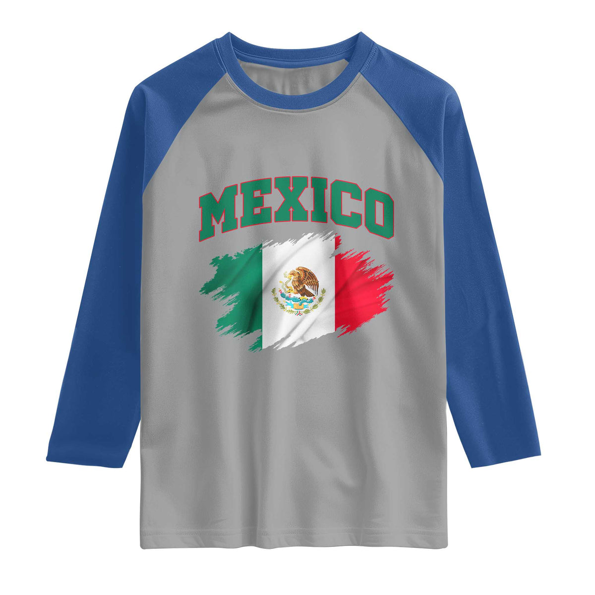 Retro Vintage Mexico Flag Raglan Shirt Mexican Pride Gift