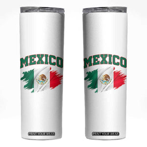 Retro Vintage Mexico Flag Skinny Tumbler Mexican Pride Gift