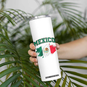 Retro Vintage Mexico Flag Skinny Tumbler Mexican Pride Gift