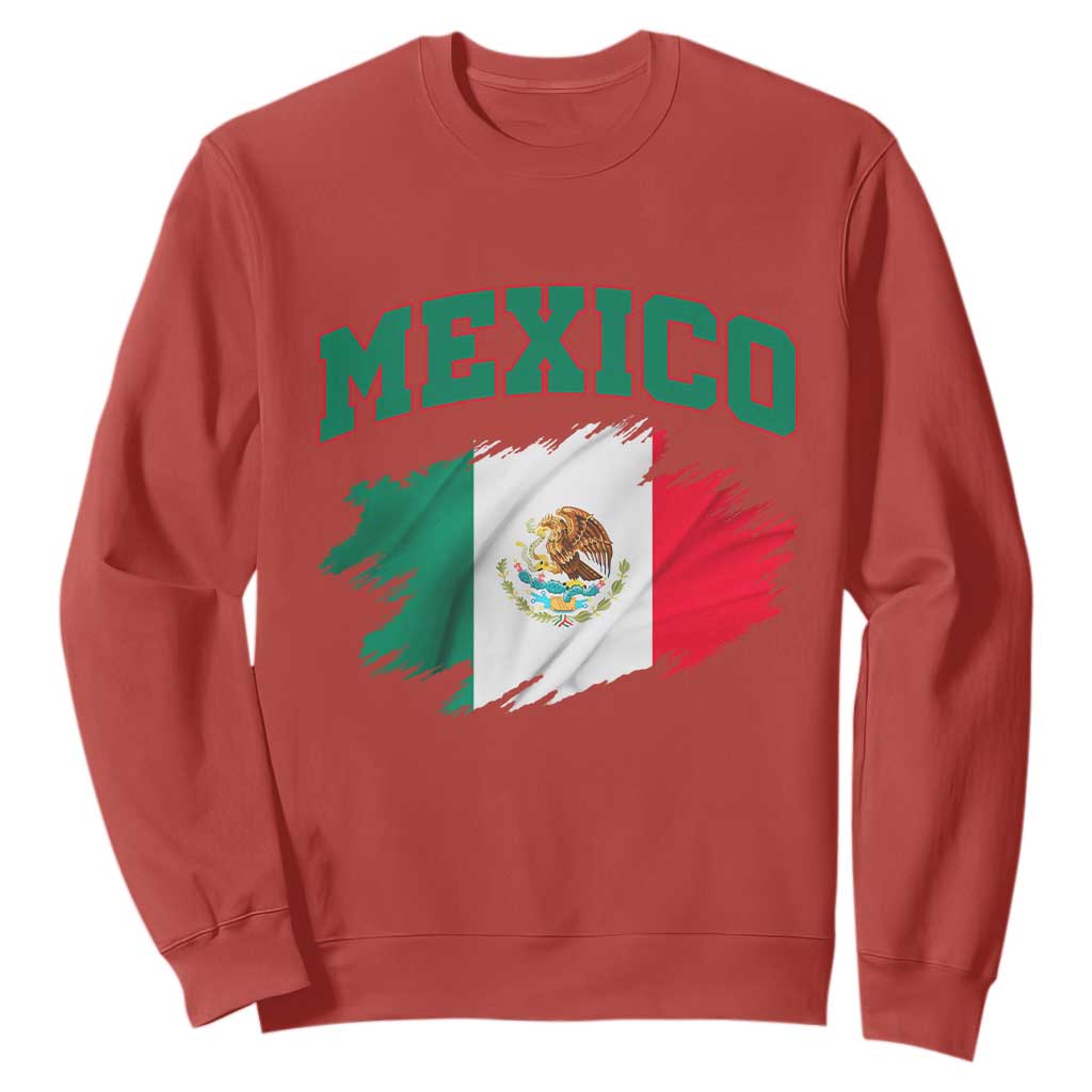 Retro Vintage Mexico Flag Sweatshirt Mexican Pride Gift