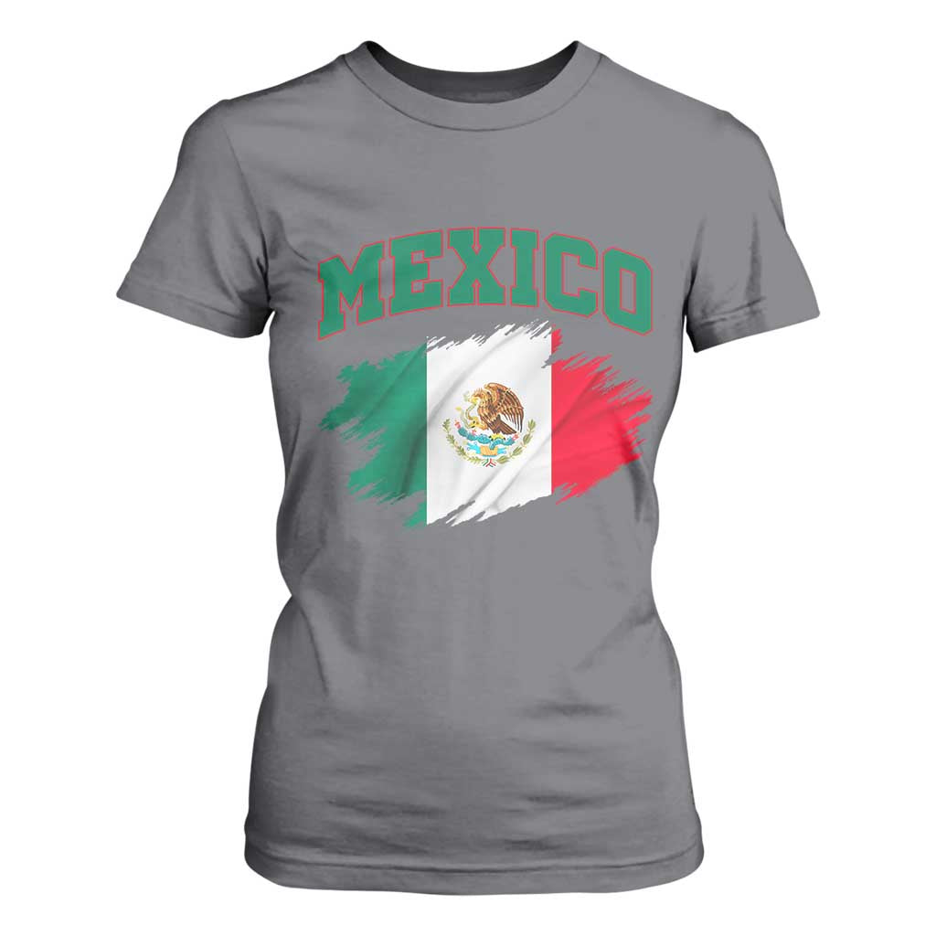 Retro Vintage Mexico Flag T Shirt For Women Mexican Pride Gift