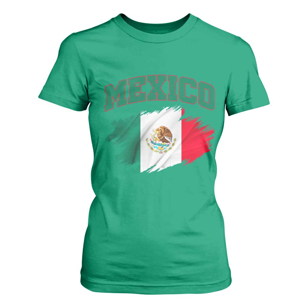Retro Vintage Mexico Flag T Shirt For Women Mexican Pride Gift