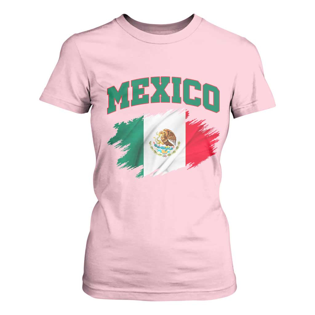 Retro Vintage Mexico Flag T Shirt For Women Mexican Pride Gift