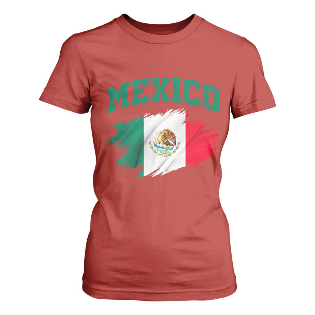 Retro Vintage Mexico Flag T Shirt For Women Mexican Pride Gift