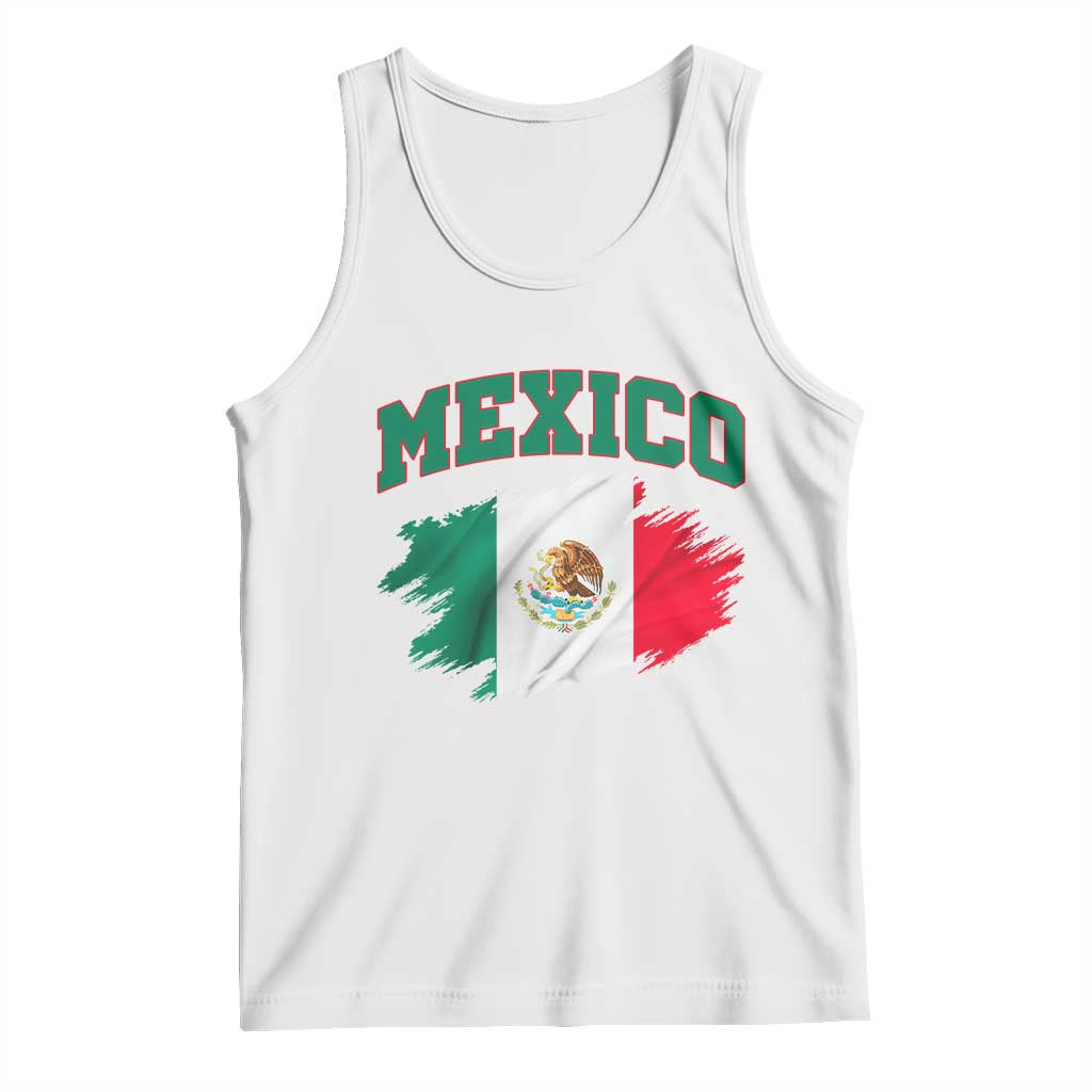 Retro Vintage Mexico Flag Tank Top Mexican Pride Gift TS12 White Print Your Wear