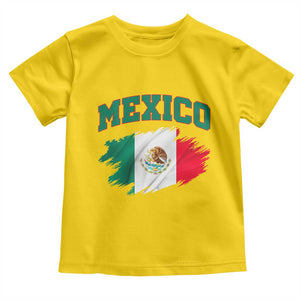 Retro Vintage Mexico Flag Toddler T Shirt Mexican Pride Gift