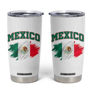 Retro Vintage Mexico Flag Tumbler Cup Mexican Pride Gift