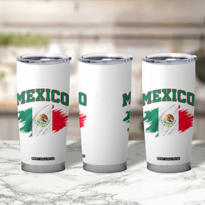 Retro Vintage Mexico Flag Tumbler Cup Mexican Pride Gift