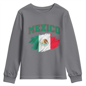 Retro Vintage Mexico Flag Youth Sweatshirt Mexican Pride Gift