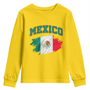 Retro Vintage Mexico Flag Youth Sweatshirt Mexican Pride Gift