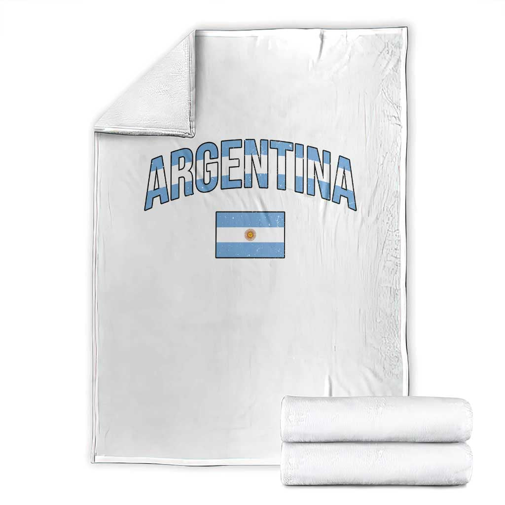 Throwback Argentina Pride Throw Blanket Vintage Flag Heritage Gift