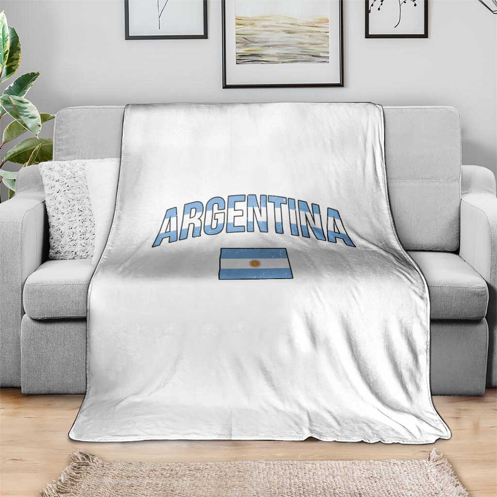 Throwback Argentina Pride Throw Blanket Vintage Flag Heritage Gift