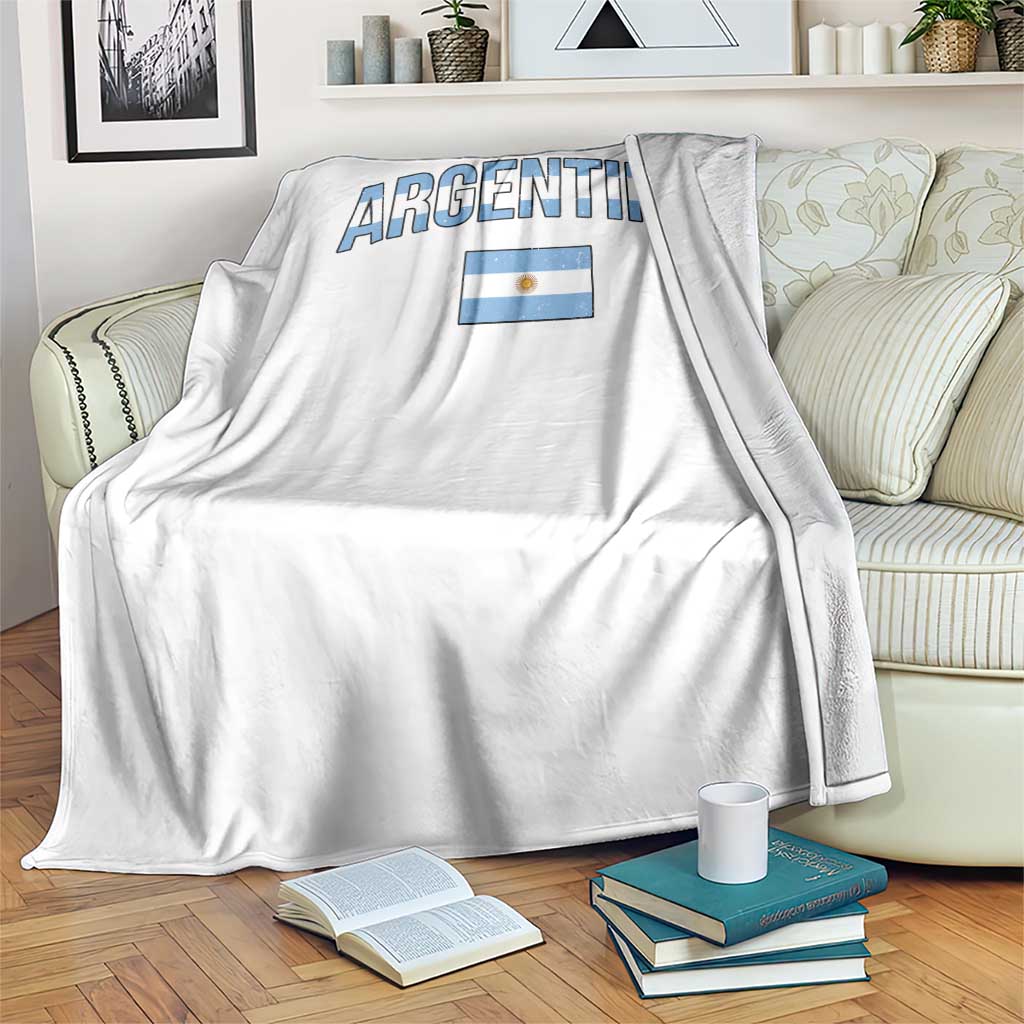 Throwback Argentina Pride Throw Blanket Vintage Flag Heritage Gift