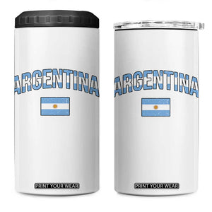 Throwback Argentina Pride 4 in 1 Can Cooler Tumbler Vintage Flag Heritage Gift
