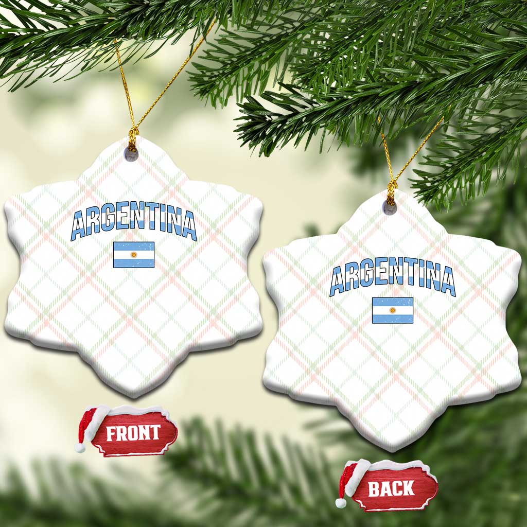 Throwback Argentina Pride Ceramic Ornament Vintage Flag Heritage Gift