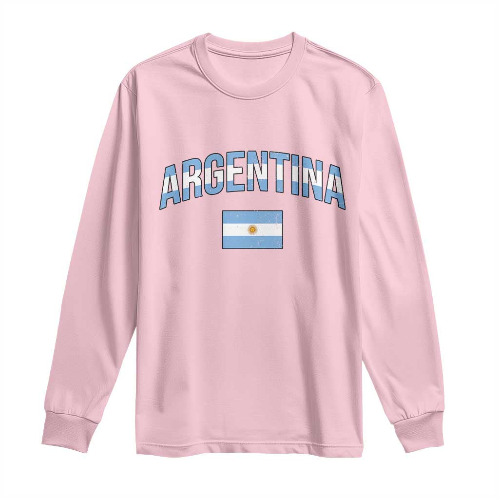 Throwback Argentina Pride Long Sleeve Shirt Vintage Flag Heritage Gift
