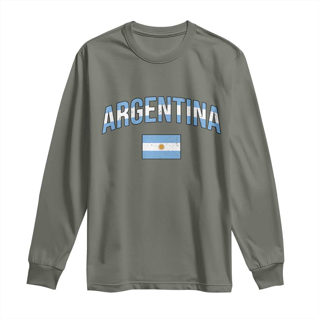 Throwback Argentina Pride Long Sleeve Shirt Vintage Flag Heritage Gift