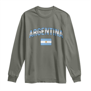 Throwback Argentina Pride Long Sleeve Shirt Vintage Flag Heritage Gift
