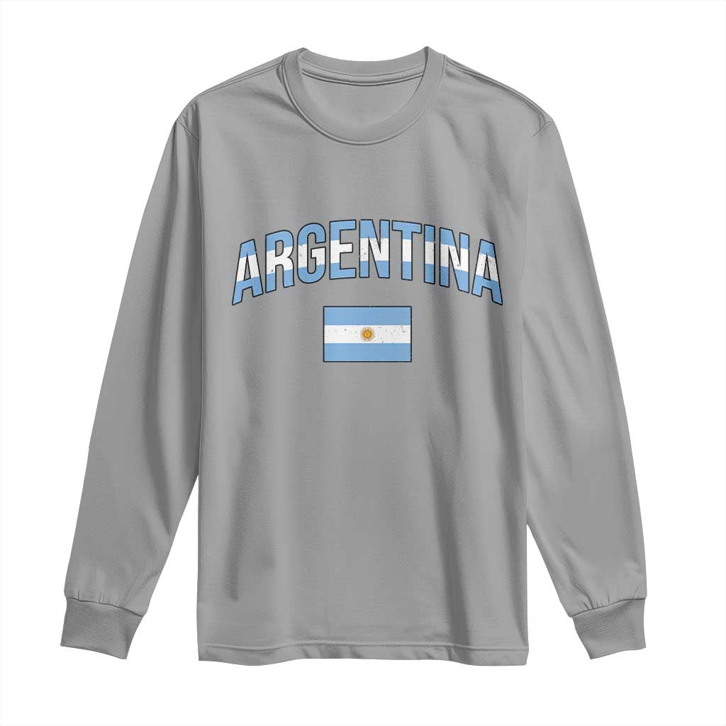 Throwback Argentina Pride Long Sleeve Shirt Vintage Flag Heritage Gift