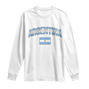 Throwback Argentina Pride Long Sleeve Shirt Vintage Flag Heritage Gift