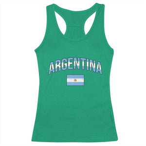 Throwback Argentina Pride Racerback Tank Top Vintage Flag Heritage Gift