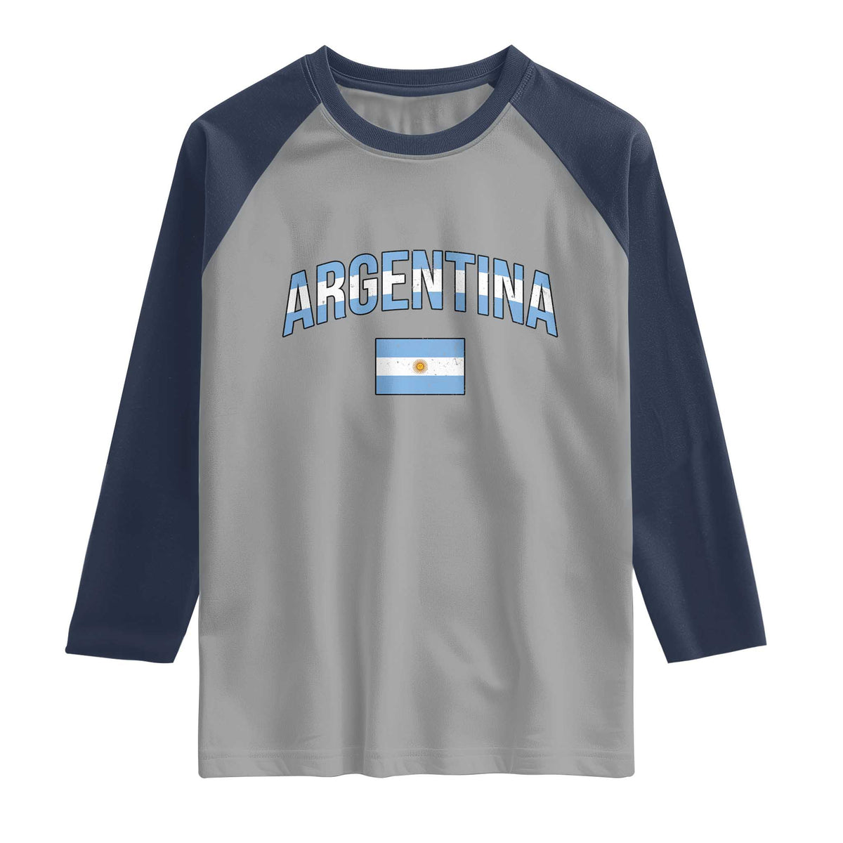 Throwback Argentina Pride Raglan Shirt Vintage Flag Heritage Gift