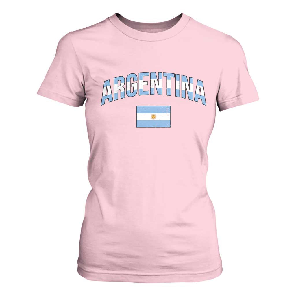 Throwback Argentina Pride T Shirt For Women Vintage Flag Heritage Gift