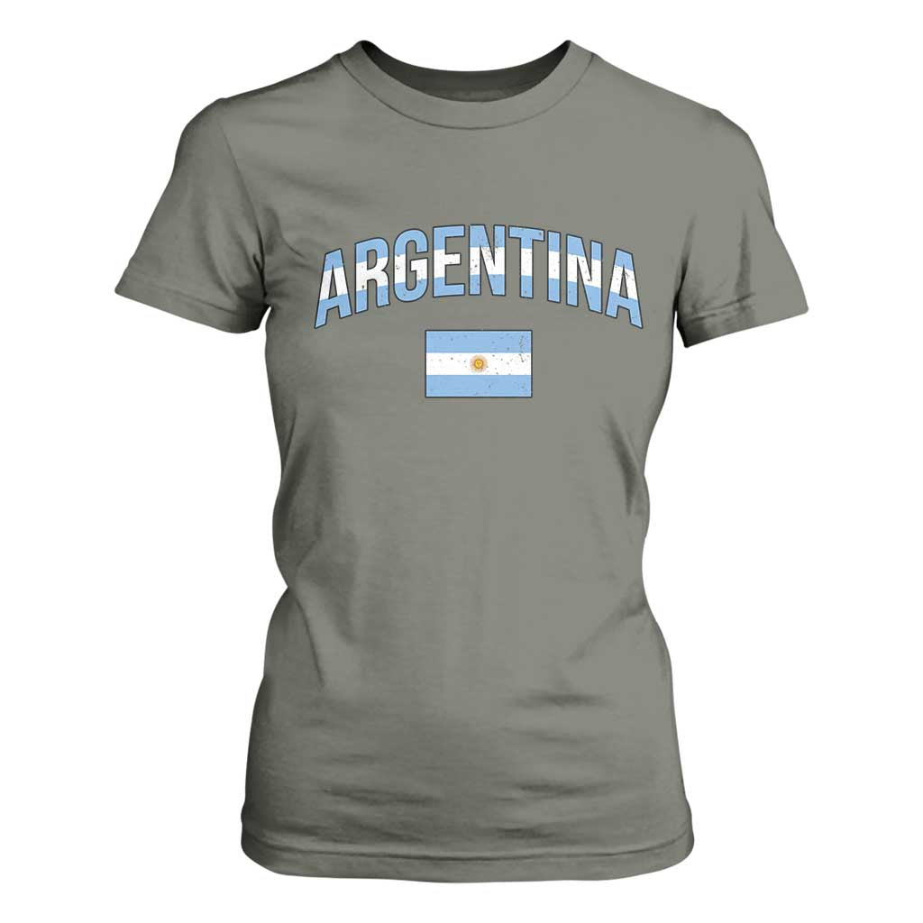 Throwback Argentina Pride T Shirt For Women Vintage Flag Heritage Gift