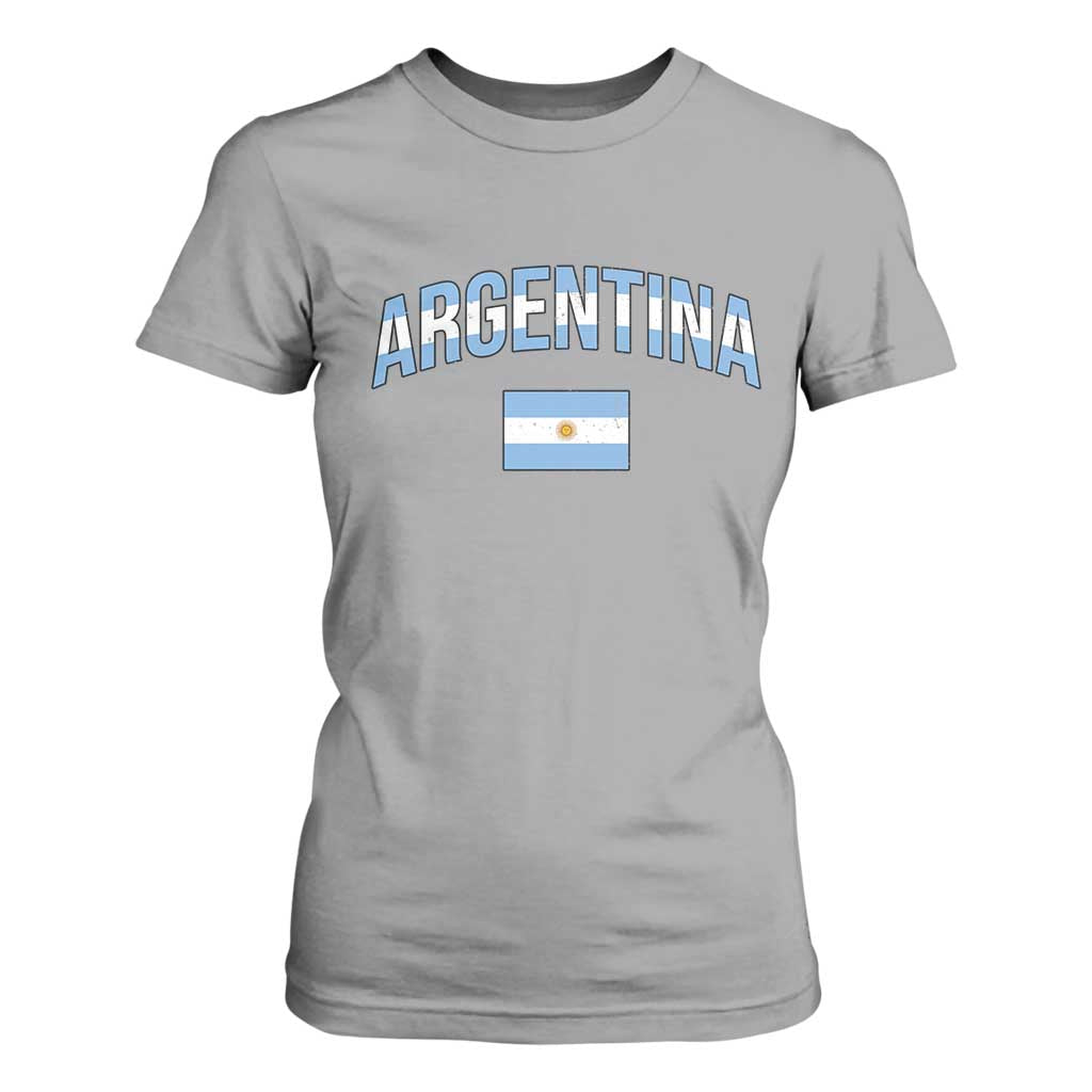 Throwback Argentina Pride T Shirt For Women Vintage Flag Heritage Gift