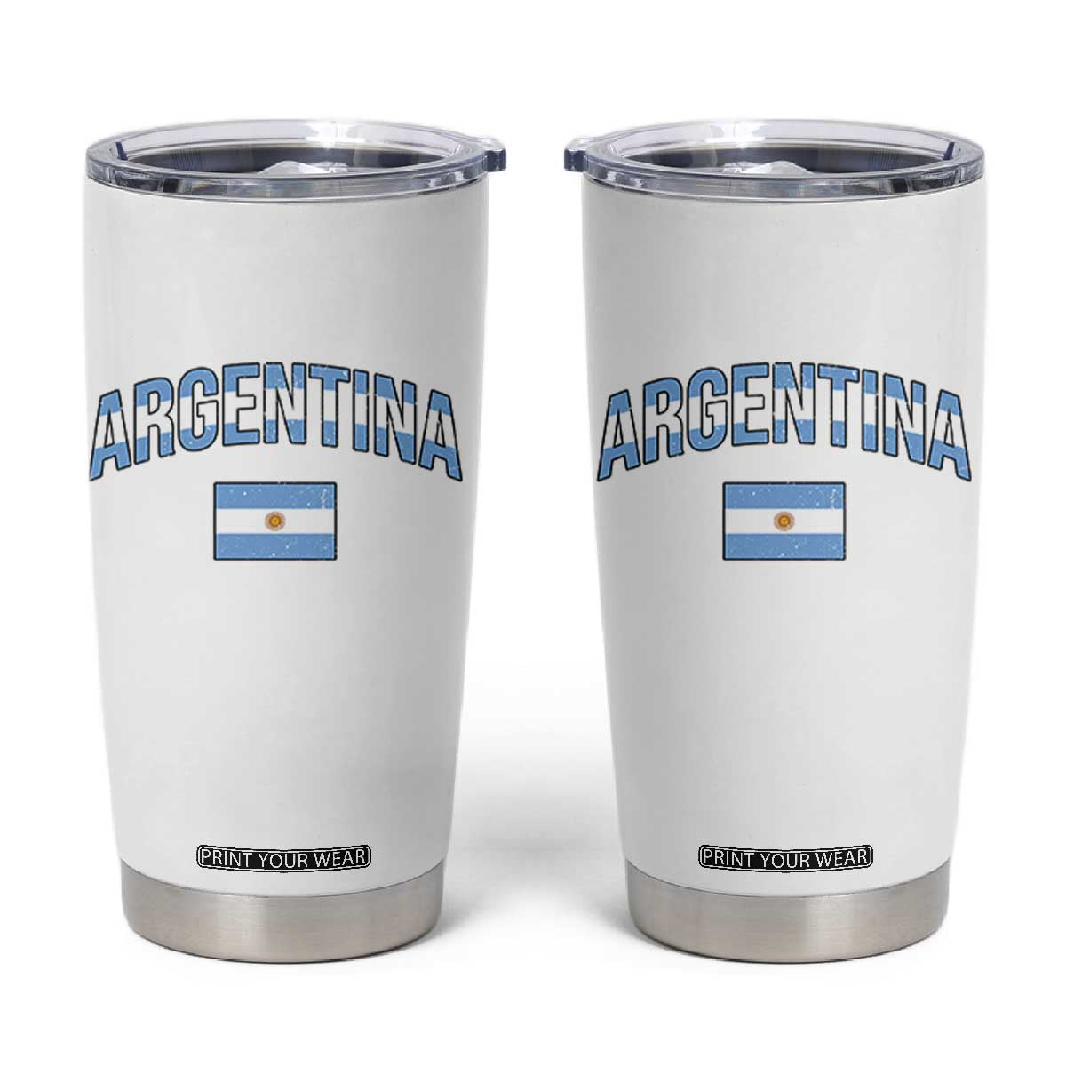 Throwback Argentina Pride Tumbler Cup Vintage Flag Heritage Gift TS12 White Print Your Wear