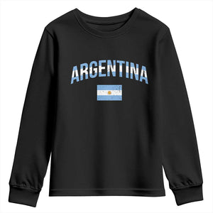 Throwback Argentina Pride Youth Sweatshirt Vintage Flag Heritage Gift