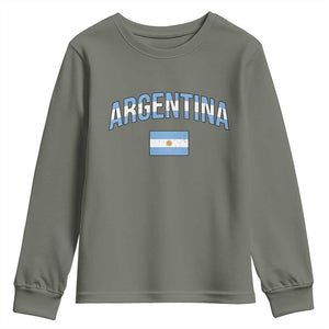 Throwback Argentina Pride Youth Sweatshirt Vintage Flag Heritage Gift