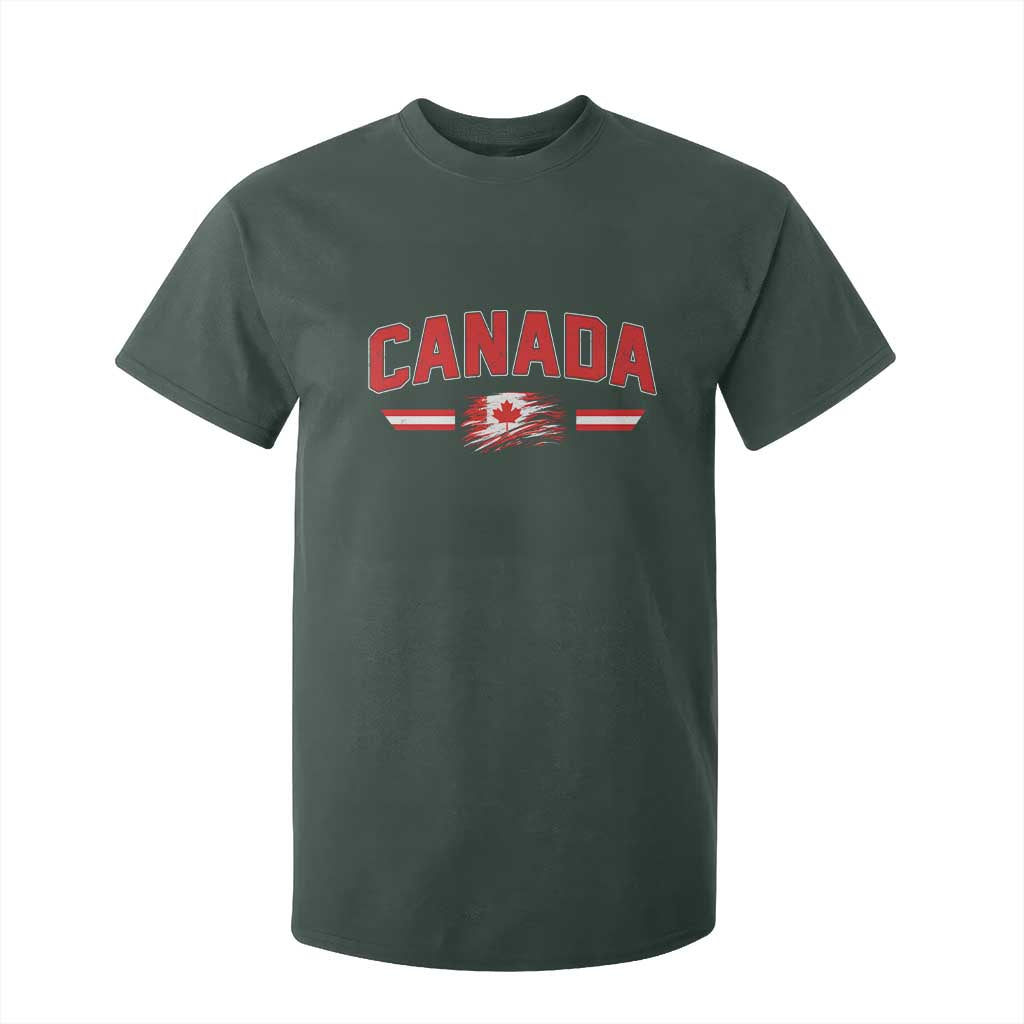 Vintage Canada Flag T Shirt For Kid Maple Leaf Heritage Gift