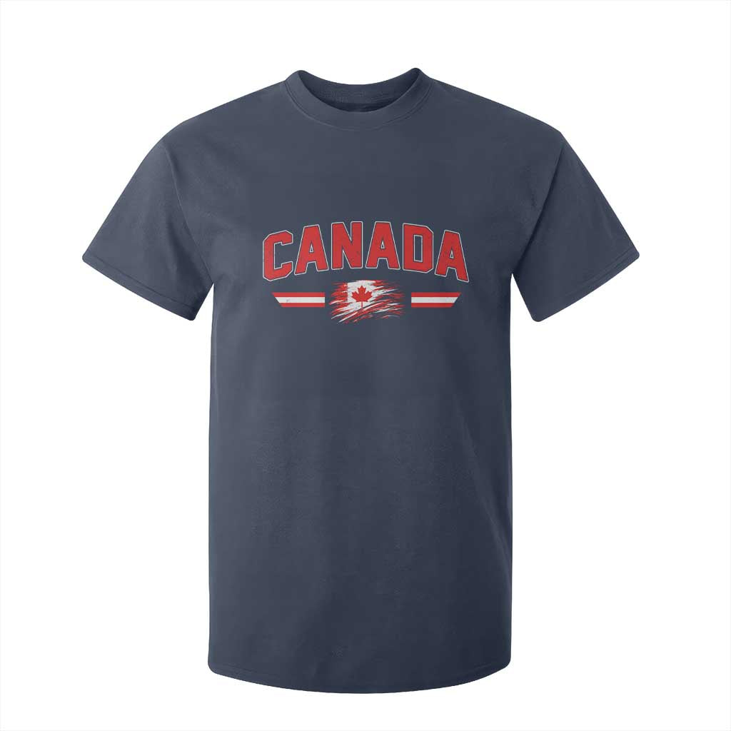 Vintage Canada Flag T Shirt For Kid Maple Leaf Heritage Gift
