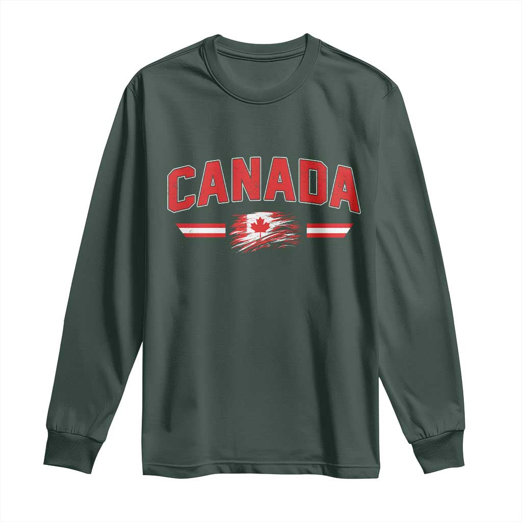 Vintage Canada Flag Long Sleeve Shirt Maple Leaf Heritage Gift