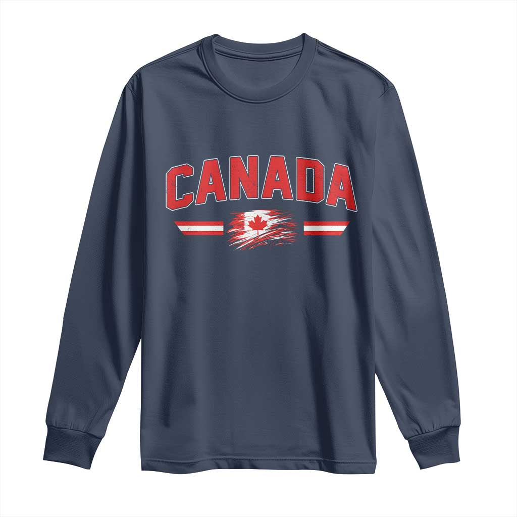 Vintage Canada Flag Long Sleeve Shirt Maple Leaf Heritage Gift