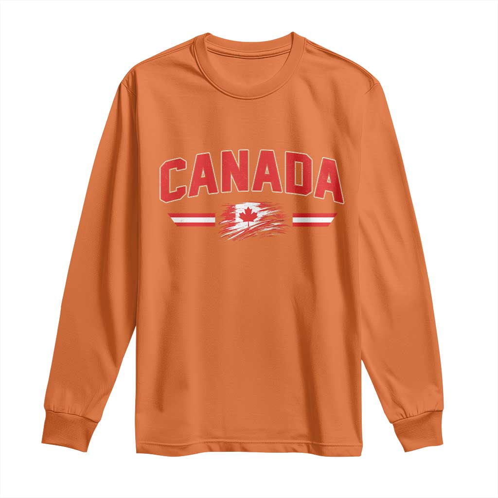 Vintage Canada Flag Long Sleeve Shirt Maple Leaf Heritage Gift