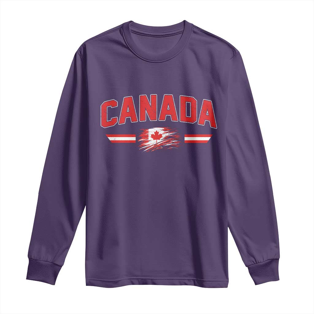 Vintage Canada Flag Long Sleeve Shirt Maple Leaf Heritage Gift