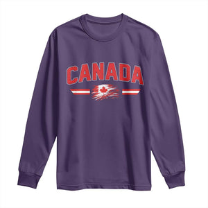 Vintage Canada Flag Long Sleeve Shirt Maple Leaf Heritage Gift