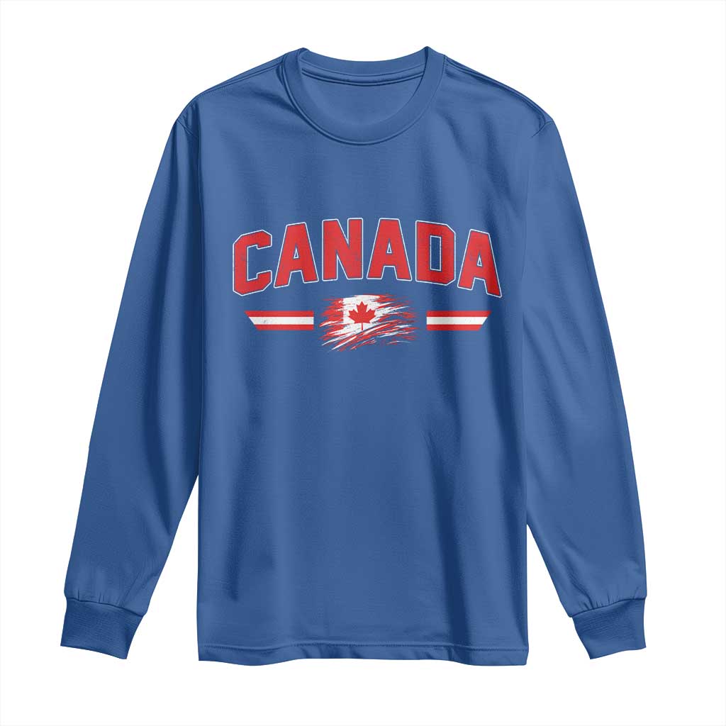 Vintage Canada Flag Long Sleeve Shirt Maple Leaf Heritage Gift