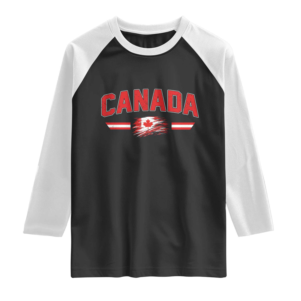 Vintage Canada Flag Raglan Shirt Maple Leaf Heritage Gift