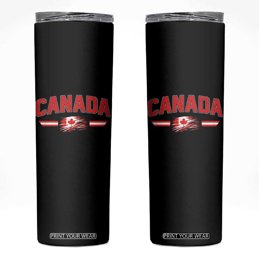 Vintage Canada Flag Skinny Tumbler Maple Leaf Heritage Gift