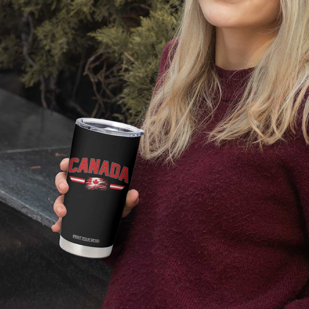 Vintage Canada Flag Tumbler Cup Maple Leaf Heritage Gift
