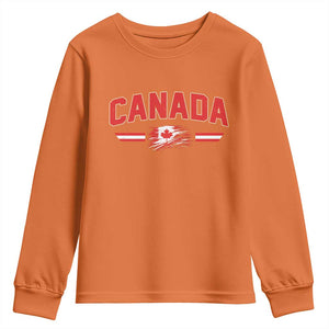 Vintage Canada Flag Youth Sweatshirt Maple Leaf Heritage Gift