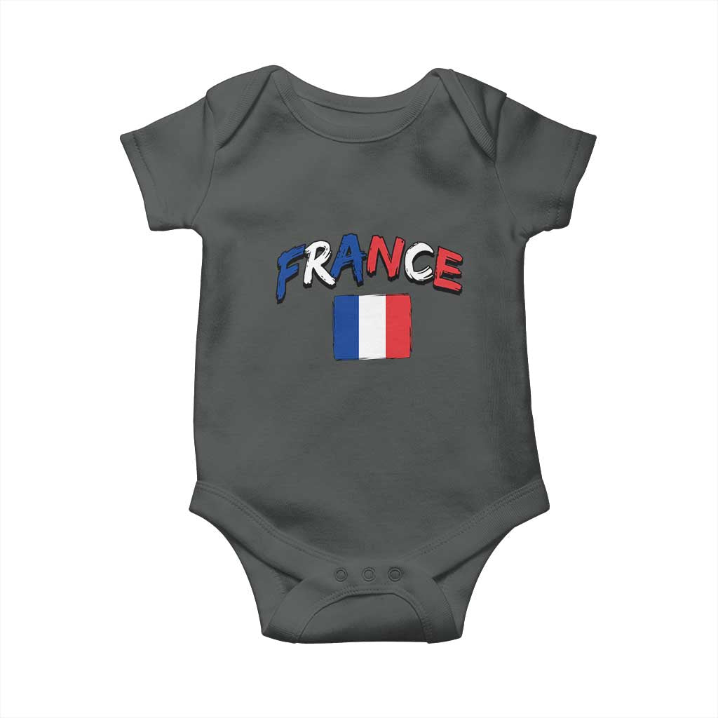Vintage France Flag French Heritage Graphic Baby Onesie