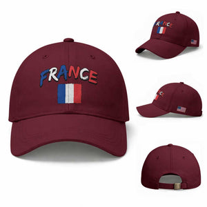 Vintage France Flag French Heritage Graphic Baseball Cap