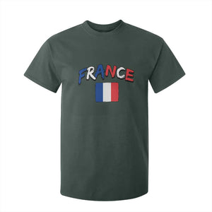 Vintage France Flag French Heritage Graphic T Shirt For Kid
