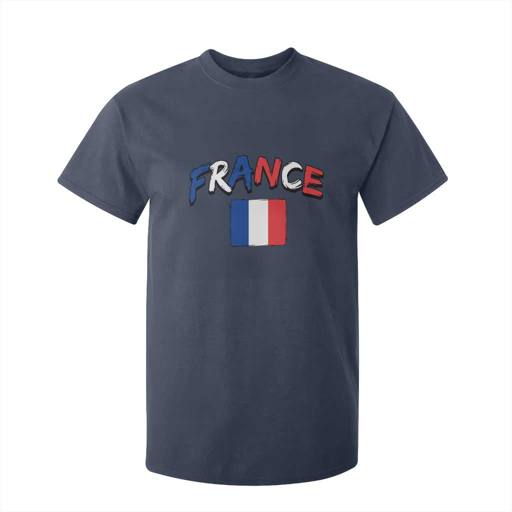Vintage France Flag French Heritage Graphic T Shirt For Kid