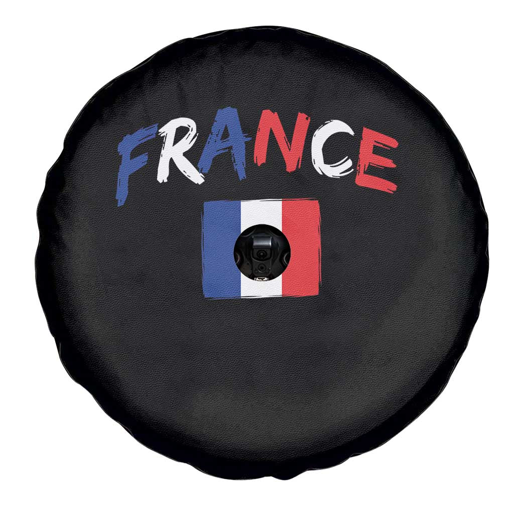 Vintage France Flag French Heritage Graphic Spare Tire Cover